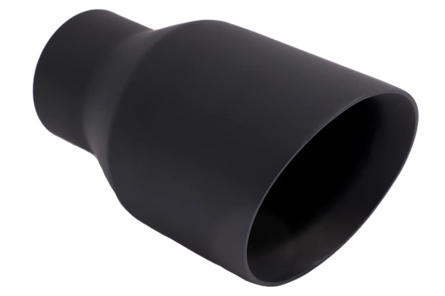 Single Round Double Wall Slant Cut Tip Matt Black-T263SBK